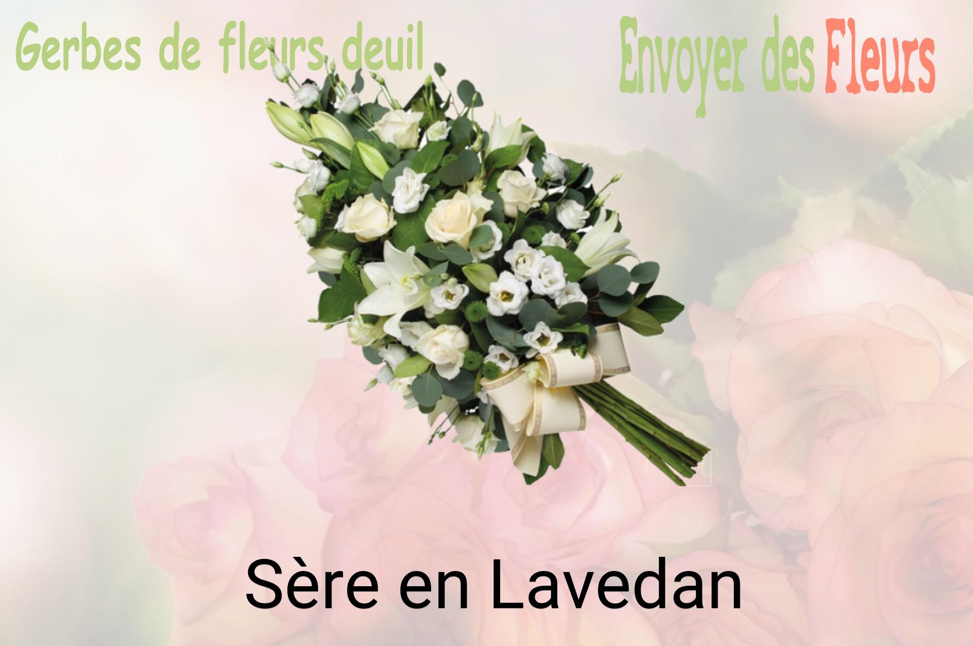 Gerbe de fleurs de deuil livrée à Sère-en-Lavedan